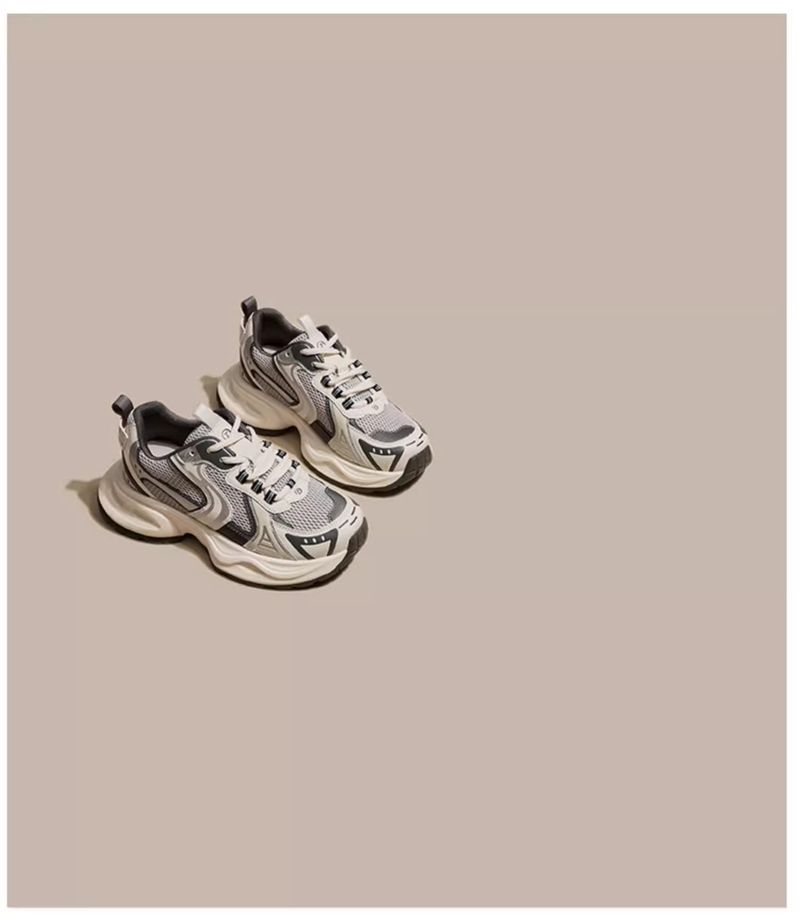 2024 Primavera Cuatro Estaciones Zapatos de papá Muestran Zapatos de papá pequeños Aumento de altura de mujer Fondo grueso Pequeños blancos Deportes Ocio Fresco Forrest Gump_voghion.com