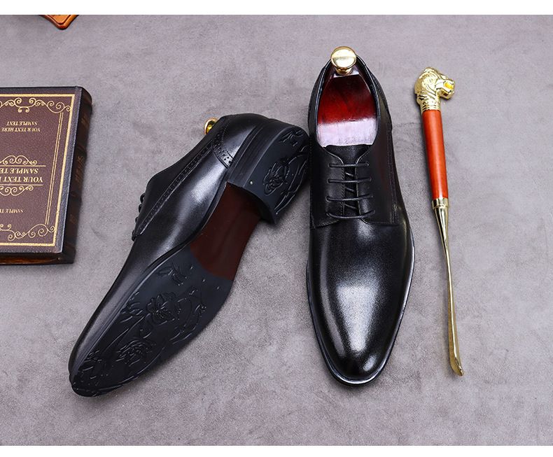 Hersteller neue leder herren schuhe großhandel business formale Britischen spitze-up retro mode herren schuhe Derby schuhe_voghion.com