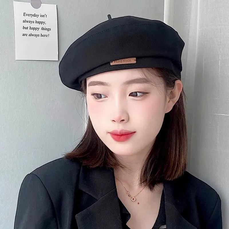 Neuheiten Herbst Winter Neue süße kühle leichte Wollmützen Mode Britischer Künstlerstil Retro Vielseitige Baskenmützen für Frauen_voghion.com