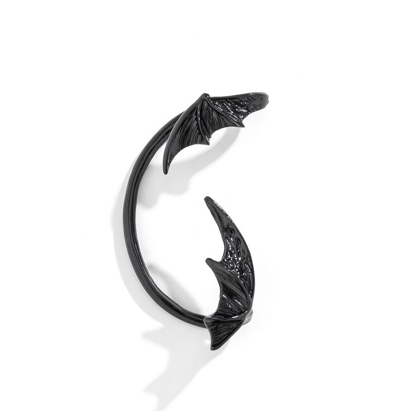 Orecchini da donna Orecchini in oro Accessori Stile punk Senza fori Ala di pipistrello Gancio di Halloween Orecchino a perno Demone_voghion.com