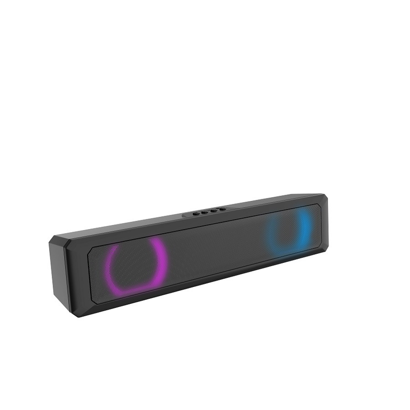 A4 Bluetooth-geluidsbully, kleurrijke stereo-tv met lange strip, echomuur, coole en lichtgevende RGB-luidspreker_voghion.com
