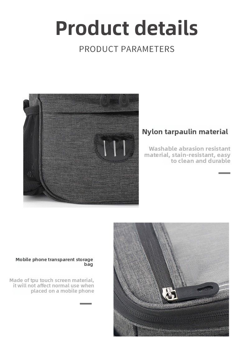 Sac de vélo, sac de tête de scooter, sac de guidon pliable, sac de robinet de vélo d'équilibre, sac d'équitation._voghion.com