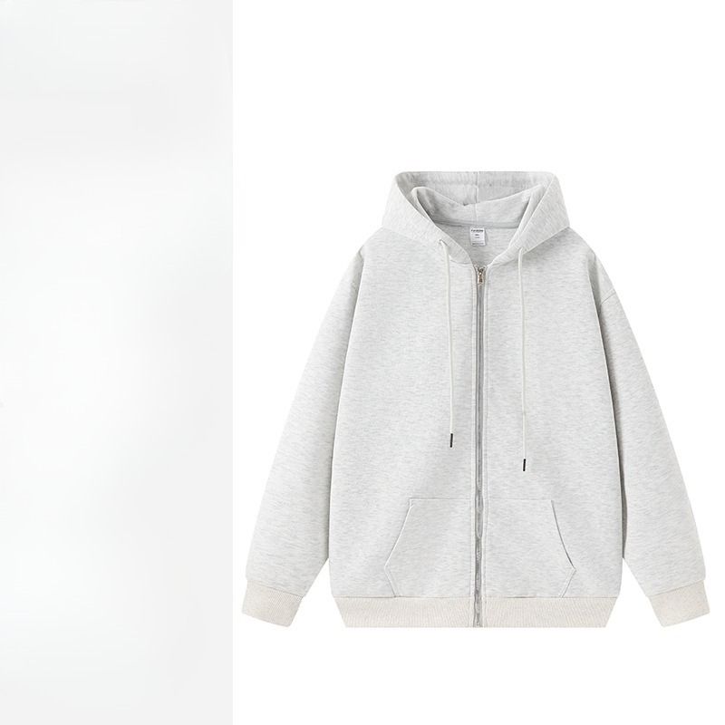 Antibacterial Heavy Tide Cotton Loose Zipper Hooded Sweater Custom Men's Cardigan Thickened Jacket_voghion.com