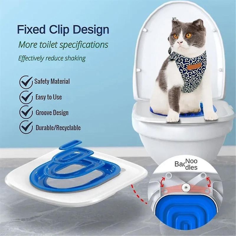 Kit de dresaj pentru pisici din plastic, reutilizabil, pentru căței, litiera, covoraș pentru pisici, antrenor de toaletă, curățare, dresaj pentru pisici, c_voghion.com
