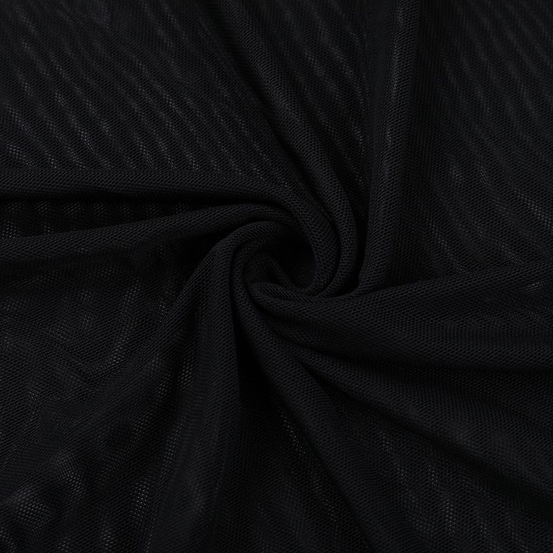 Abito bustier con pannello in rete trasparente e vita arricciata - Gonna midi fluida per donna, abbigliamento casual e per feste estive_voghion.com