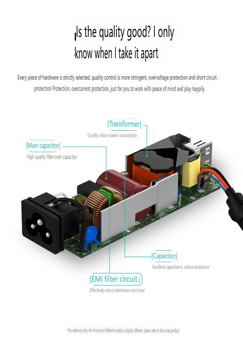 130W Power Adapter Suitable For Dell Laptops 19.5V 6.7A Charger With 7.4x5.0mm Tip, Compatible With Dell XPS 15, Inspiron 16 Plus & Precision 3560_voghion.com