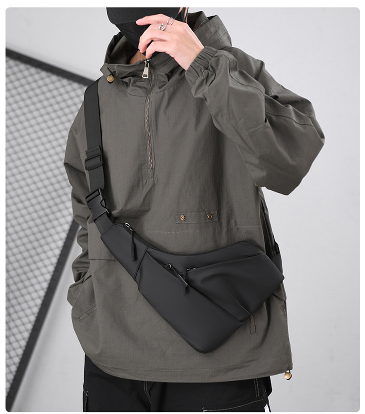 Nei Anti-Déifstall eng enk passend Pistoulentasch Dräieckstasch Casual Lieder Männertasch lénks a riets Crossbody Casual Broschttasch_voghion.com