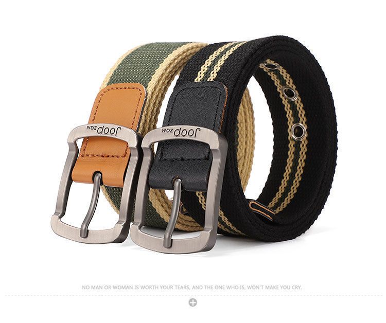 Men's and women's buck woven canvas casual work pans student jeans outdoor belt_voghion.com