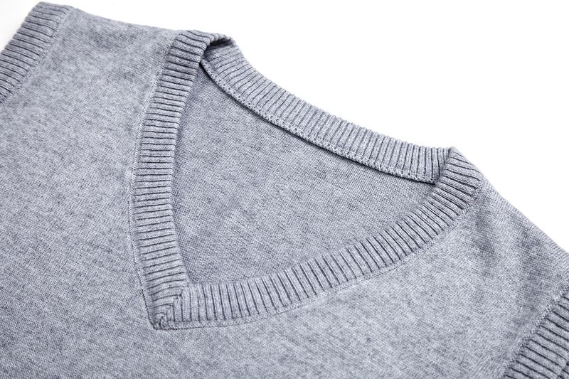 Herren Wollweste Lässig Einfarbig V-Ausschnitt Ärmellos Strickpullover Pullover Vier Jahreszeiten Weste Hemd Herren_voghion.com