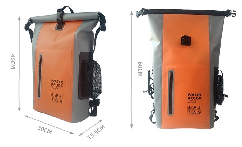 Zaino in PVC con strisce riflettenti, borsa a secchiello impermeabile per forniture per esterni_voghion.com