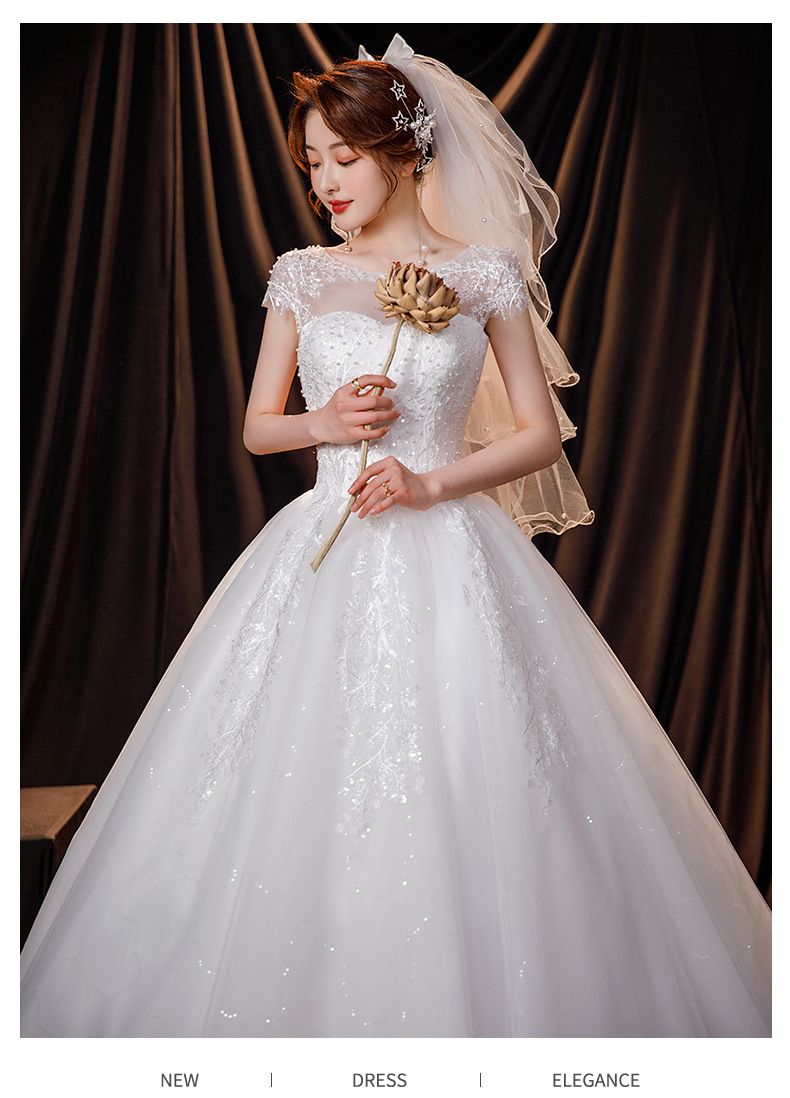 ChicShe ChicShe ChicShe ChicShe 2025 Nuovo ed elegante abito da sposa semplice e grande stile principessa, snellente e leggero, lungo fino al pavimento_voghion.com