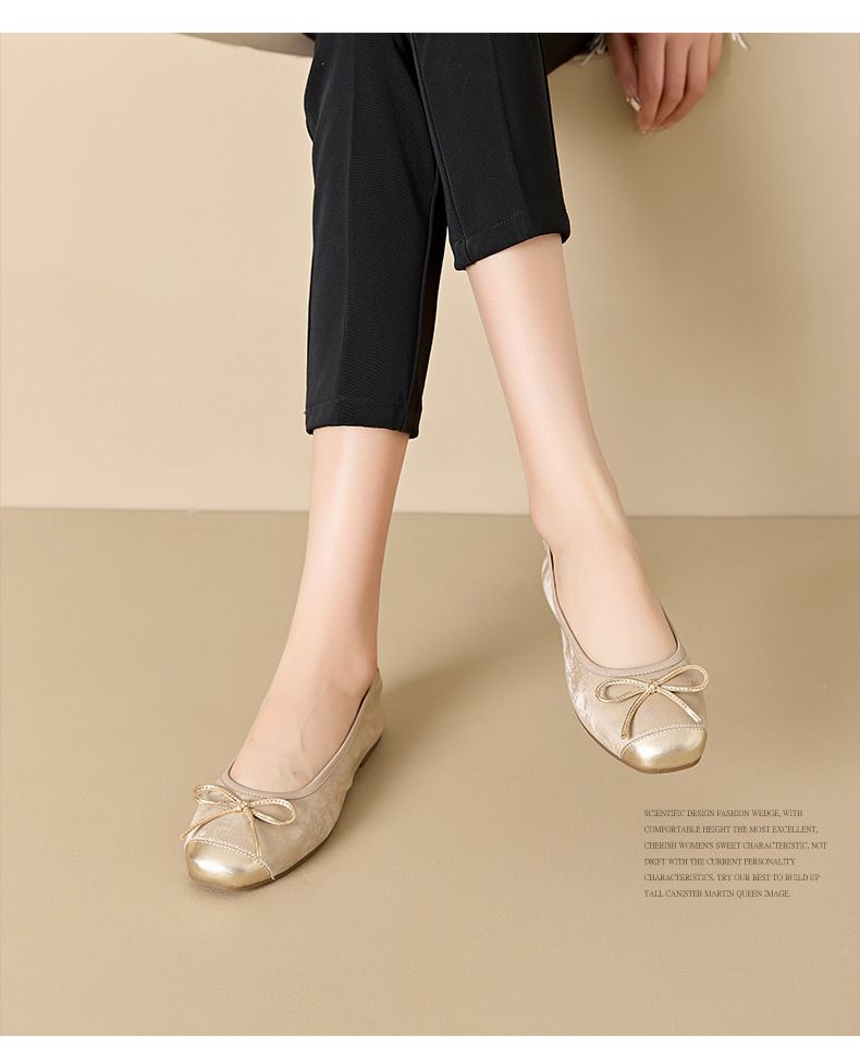 2024 Frühling Schaffell Single Damen Korean Edition Fliege Kleines Leder mit One Step, Big Bean Schuhe_voghion.com