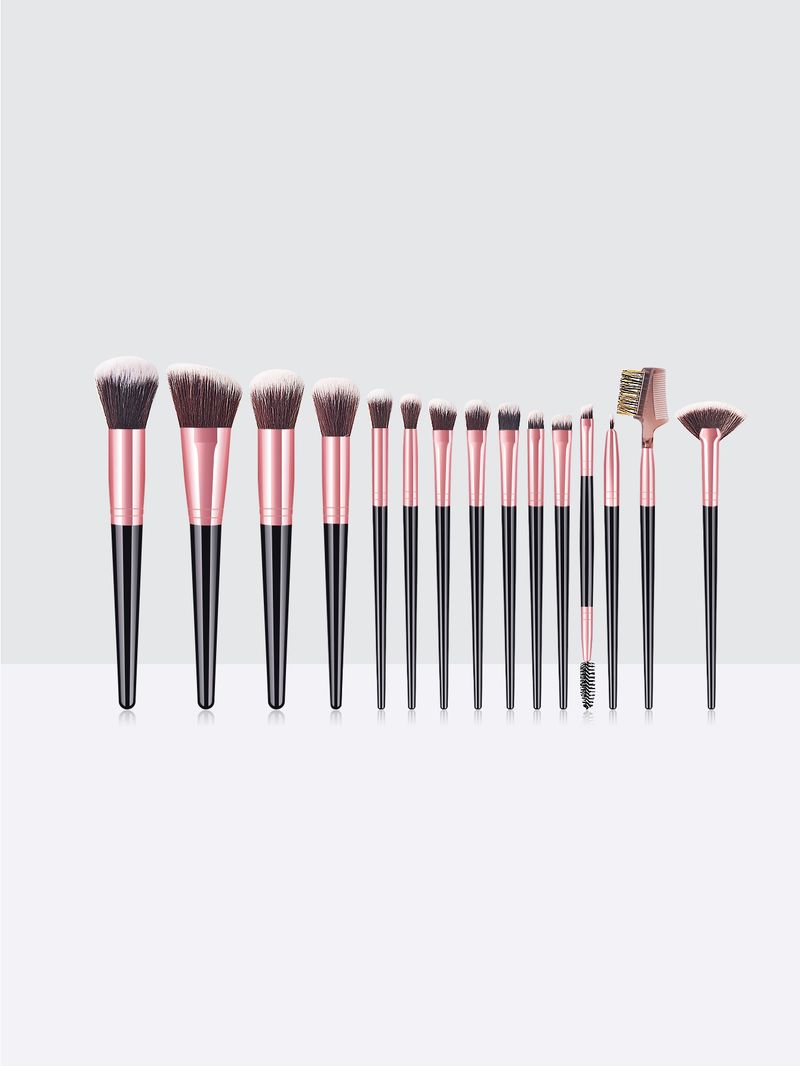 Set di 15 pennelli per trucco Big Mac Set di bellezza in oro nero GUJHUI_voghion.com