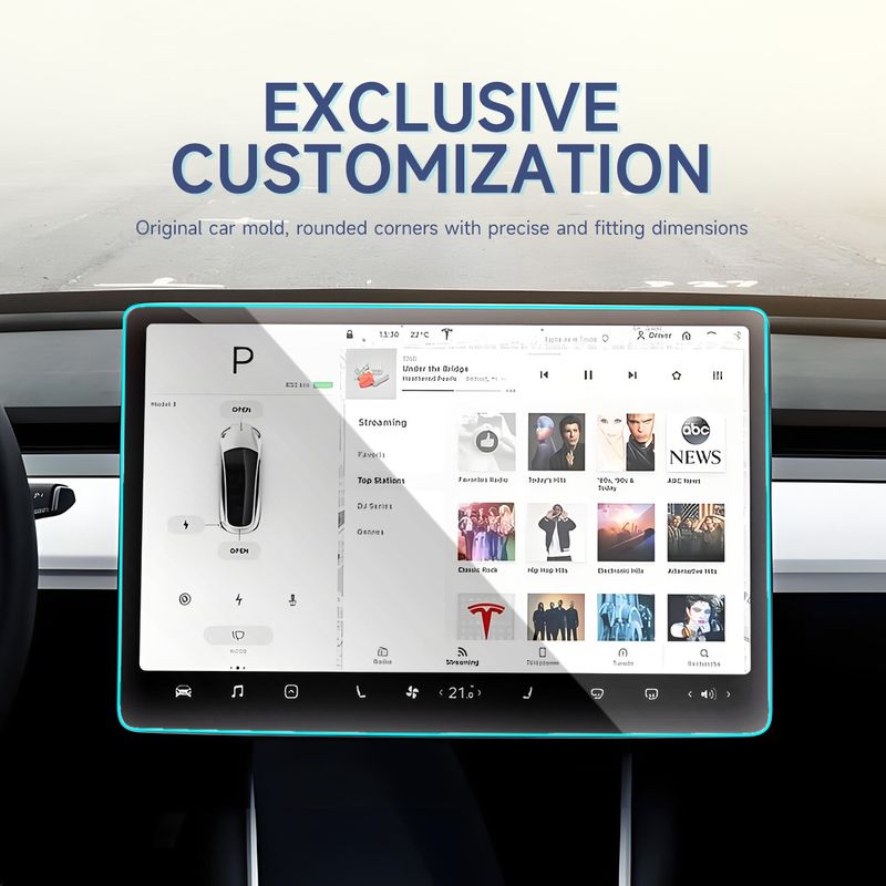 Suitable For Tesla New Model 3 Y Screen Tempered Glass Central Control Protective Display HD Film_voghion.com