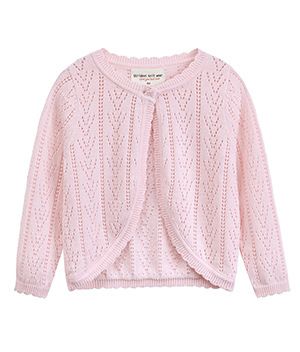 Baumwollstrickjacke für Mädchen mit einem Knopf – Weiche, dünne Sommerjacke für Kleinkinder und Kinder (Weiß/Rosa/Gelb) – Größen 80–120 cm_voghion.com