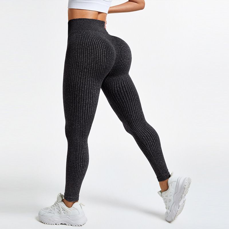 Naadloze yogaleggings in 5 kleuren voor dames - elastische trainingsbroek met hoge taille en AB-garen, sportkleding voor in de sportschool en buiten_voghion.com