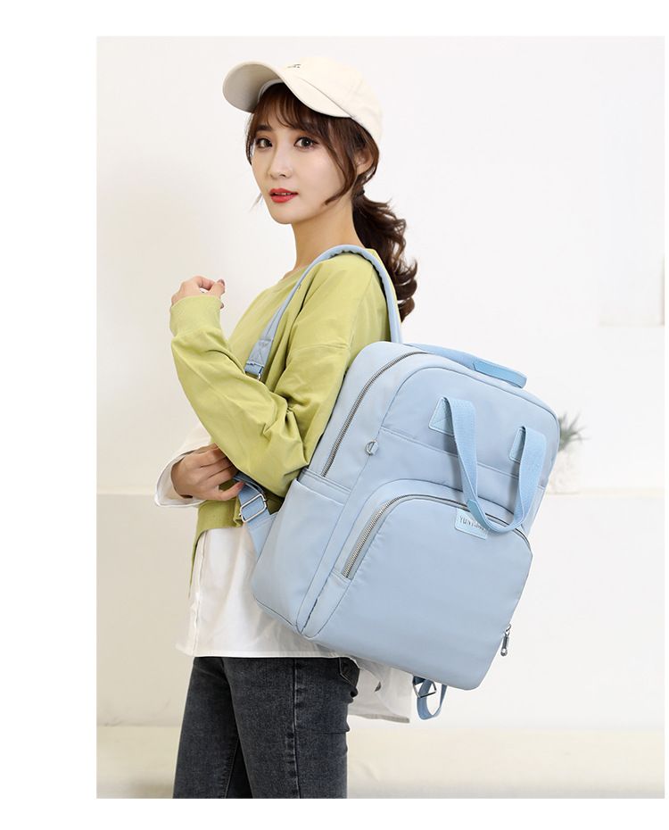 Zaini in nylon da donna, con ricarica USB, leggeri, alla moda, per laptop, grandi capacità, impermeabili, zaini per computer_voghion.com