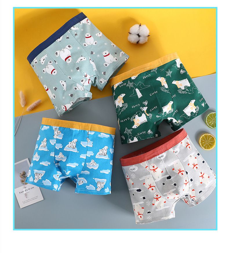 Intimo per bambini in puro cotone Ragazzi Boxer in cotone Intimo per ragazzi Cotone per bambini di piccola, media e grande taglia Intimo per studenti Uomo in puro cotone_voghion.com