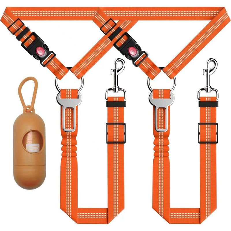 Coleira de segurança para cães, cinto de segurança para cães pequenos e médios, acessórios para carro_voghion.com