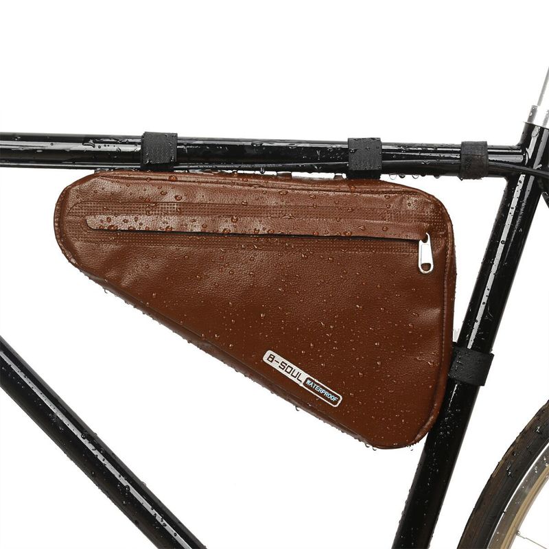 Bolsa de bicicleta com bolsa triangular de grande capacidade, bolsa de viga frontal com bolsa de selim de tubo superior totalmente à prova d'água, bolsa de armazenamento para bicicleta de estrada de montanha_voghion.com