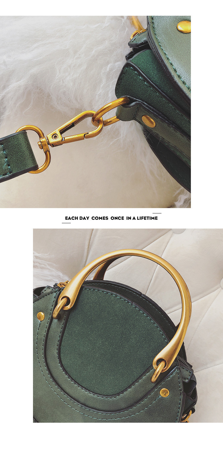 Borsa a tracolla monospalla con patchwork opaco, piccola, rotonda, da donna, modello 2025_voghion.com