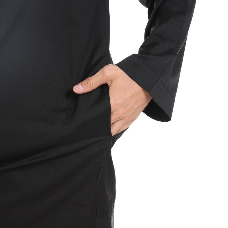 Herenkleding Herengewaden Effen kleur eenvoudig ontwerp Moslimkaftan_voghion.com