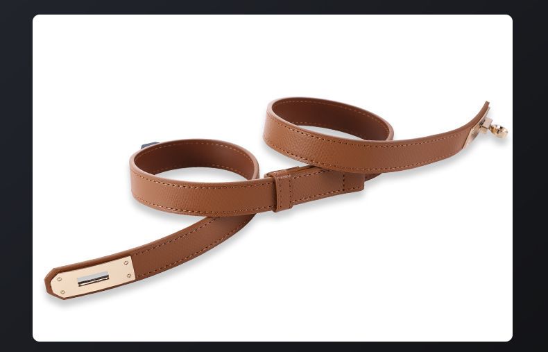 Neuer Gürtel, vielseitiger doppelseitiger Ledergürtel für Damen, verstellbare Schnalle, originales, zum Rock passendes Leder-Taillensiegel, Jeansgürtel_voghion.com