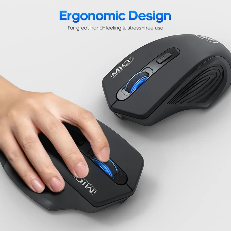 Bluetooth-mus Uppladdningsbara trådlösa möss för laptop-spelmöss Ergonomisk tyst usb-gamer-mus_voghion.com
