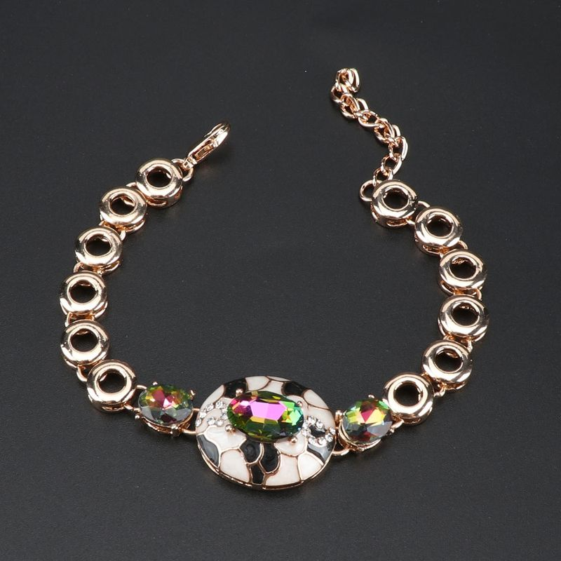 Fashion Women African Beads Trendy Party Costume Gold Color Crystal Necklace Earring Jewelry Sets_voghion.com