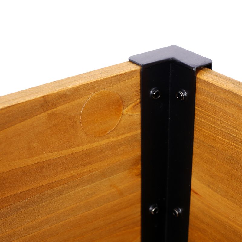 Raised Garden Bed, Metal Leg Wood Planter Boxes With Folding Storage Shelf,Elevated Planter Box For Growing Fresh Herbs, Vegetables, Flowers Great For Outdoor Patio, Deck, Balcony_voghion.com