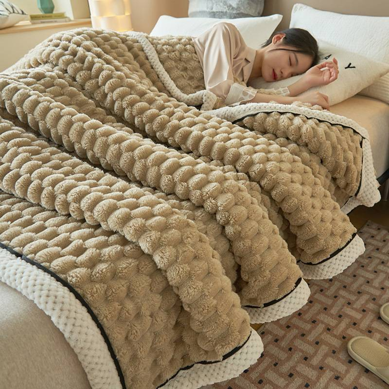 Couverture polaire tortue dorée de poids élevé pour mère et bébé de classe A pour la maison et le jardin, couverture polaire épaisse double face en lait, couverture polaire Beibei_voghion.com