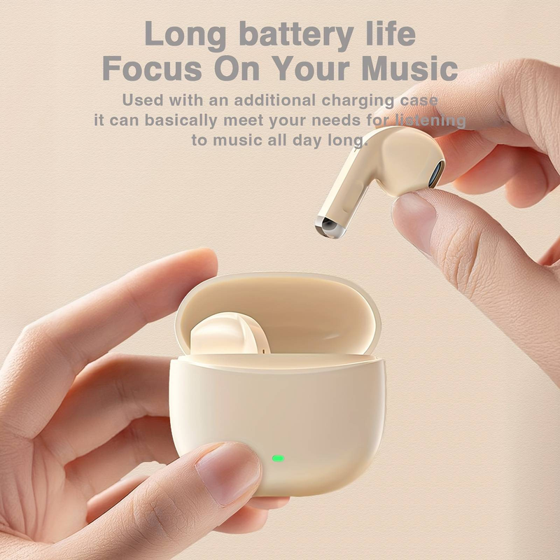 Neues kabelloses Headset, Ohrhörer, Kopfhörer mit Geräuschunterdrückung, tiefer Bass, lange Batterie, kabellose Kopfhörer mit Mikrofon für iPhone/Android_voghion.com