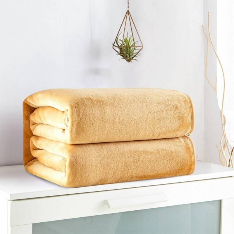 Solid Color Fleece Blanket For Winter - Soft Office Nap & Gift Throw Warm Cozy Blanket For Home & Travel_voghion.com