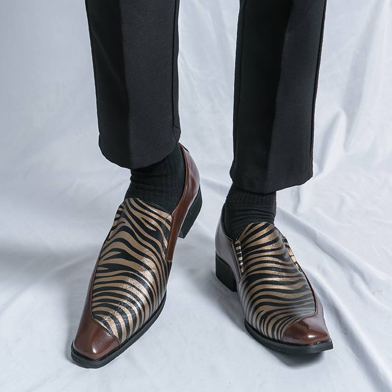 Scarpe da uomo in pelle taglie forti 46 Codice 2025 Scarpe casual formali per parrucchieri Suola in poliammide Superficie in gomma_voghion.com
