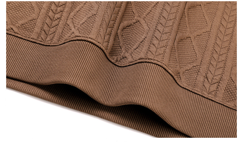 Herren-Sweatshirt aus hochwertigem Jacquard-Strick – Langärmliger Pullover mit Rundhalsausschnitt für Freizeit und elegante Kleidung (Schwarz/Weiß/Oliv/Burgunderrot/Khaki/Blaugrau)_voghion.com