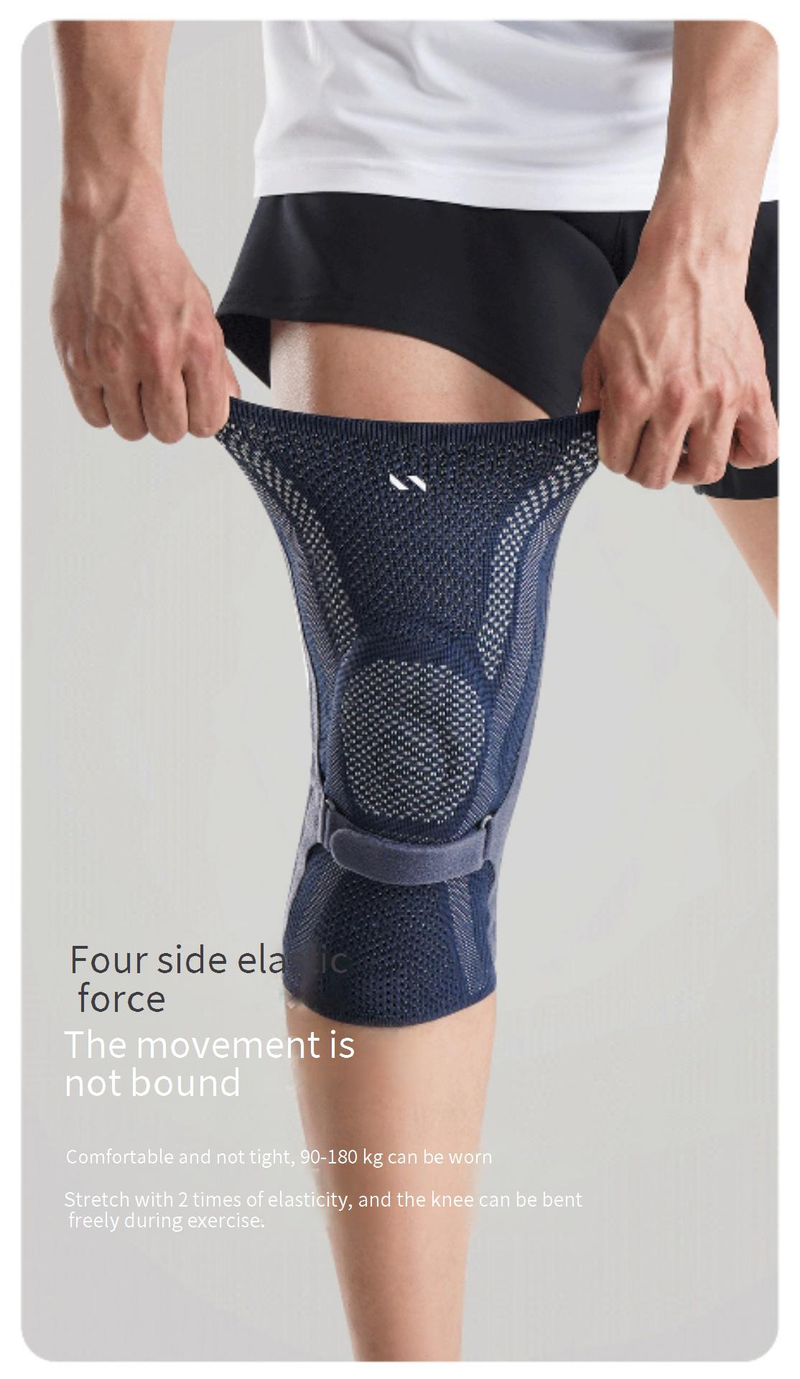 Ginocchiera professionale per corsa, calcio e fitness – Supporto per rotula con stabilizzatore a molla in silicone – Protezione articolare per uomini e donne_voghion.com