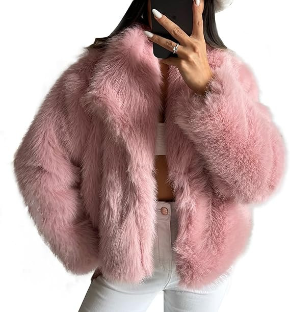 New Trendy European And American Fur Coat Autumn/Winter Brand Imitation Fur Coat Women's Big Collar Internet Red Fox Fur Coat_voghion.com