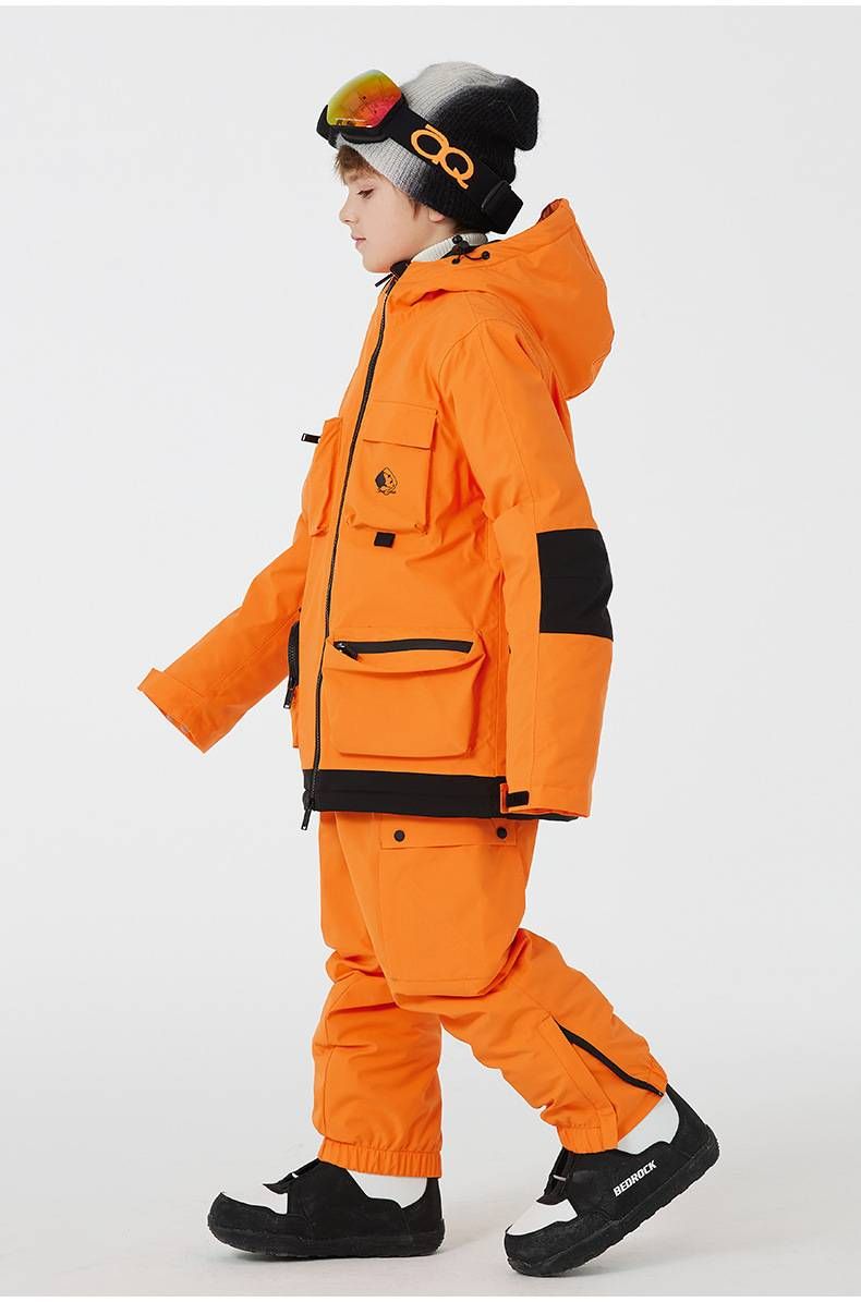 NOKO - Conjuntos de trajes de esqui infantis para meninos e meninas, à prova d'água e quentes, para atividades ao ar livre no inverno, snowboard e trajes de esqui infantis de prancha dupla_voghion.com