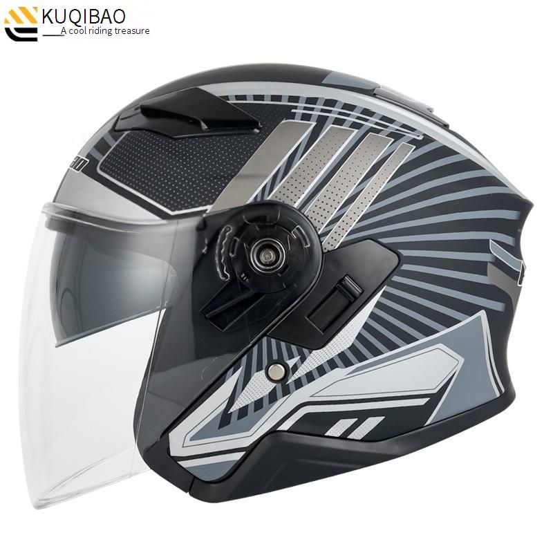Universal Motorcycle Helmet With Dual Visor For Men & Women – ABS Shell, 3C Certified, All-Season Riding_voghion.com