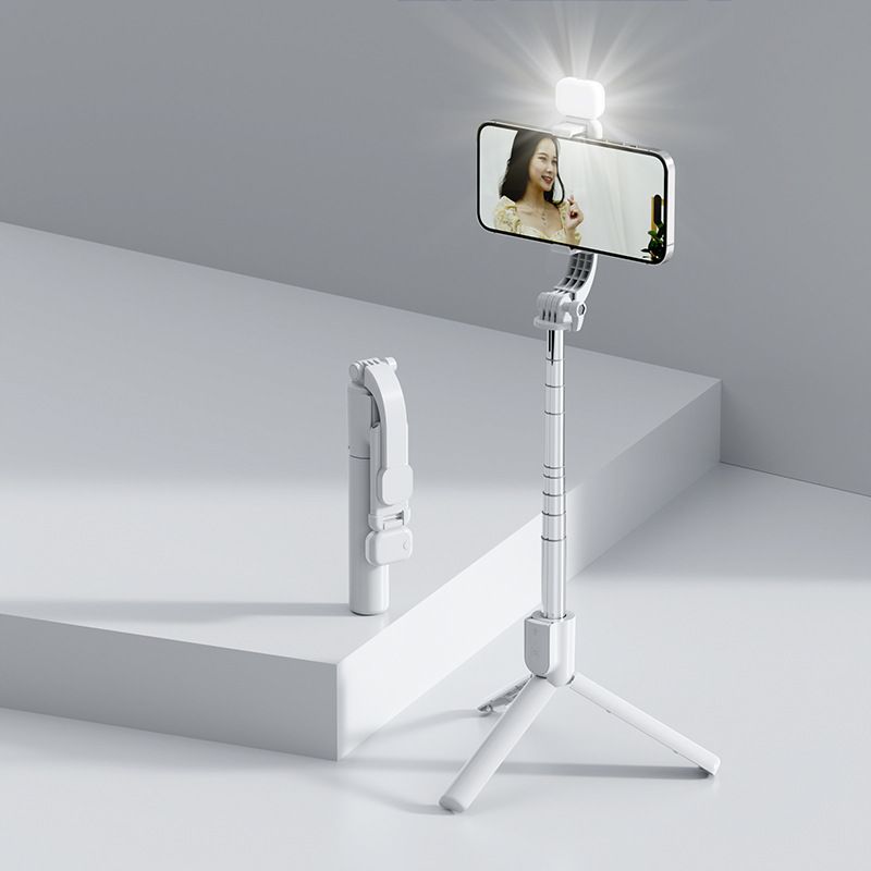 Hot Selling Bluetooth Phone Selfie Stick Multifunctional Live Streaming Camera, Fill Light, Fold In One Three Legged Phone Holder_voghion.com