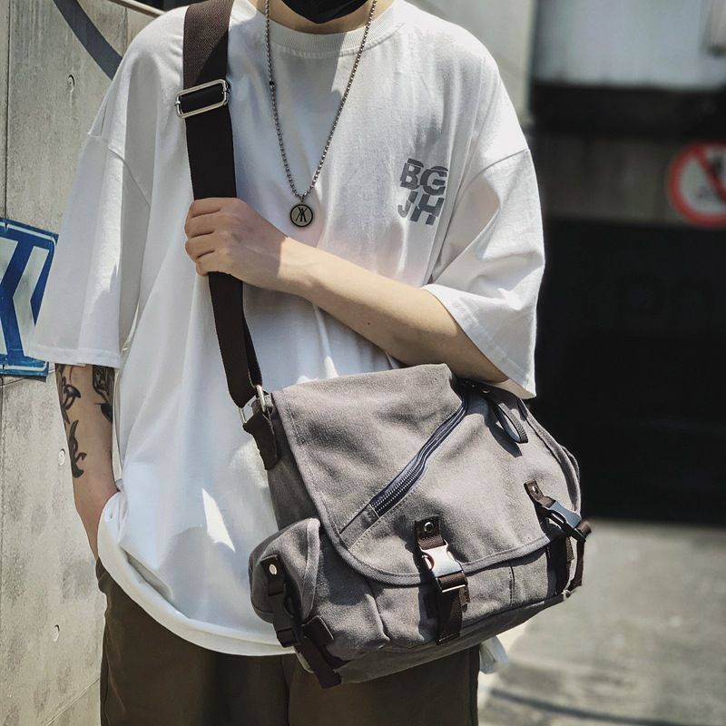 Canvas grote capaciteit crossbody modieuze schoudertas voor mannen_voghion.com