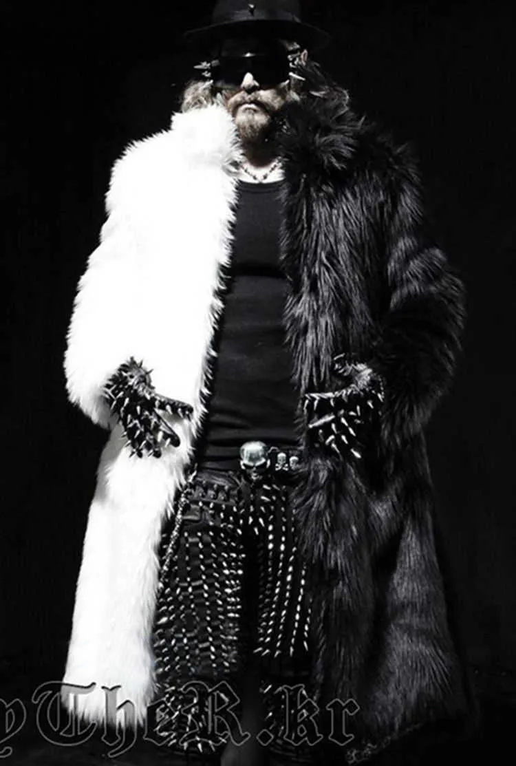PFHQ 2022 Autumn Winter Men's Imitation Mink Long Coat Elegant Jacket Trendy Stylish Male Faux Fur Clothes Trench_voghion.com