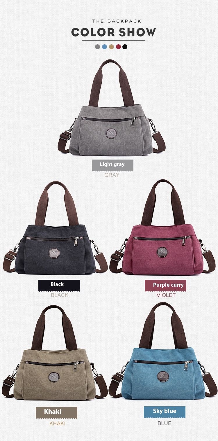 Platnena ženska torba 2024. Proljeće/ljeto, nova ležerna modna torba preko ramena, svestrana jednobojna izdržljiva ručna torba preko tijela_voghion.com