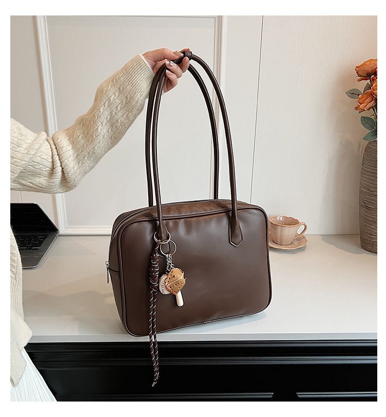 Women's Bags Niche Underarm Bag Women's Autumn And Winter New Retro Commuter Tote Bag Boston Small Square Bag_voghion.com