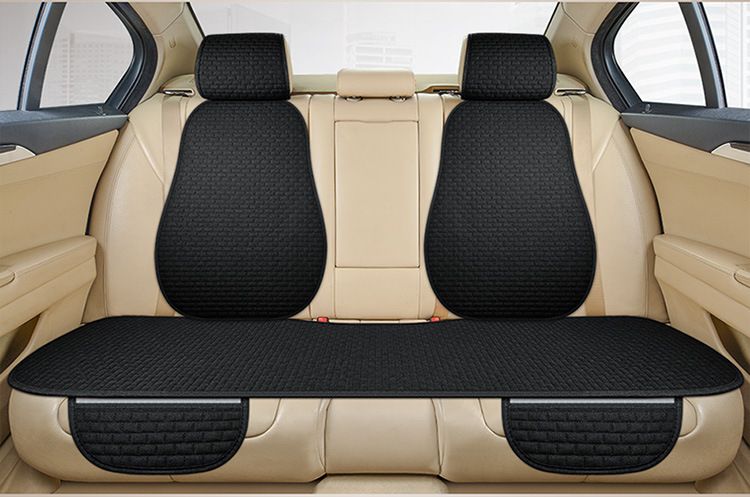 Linnen autostoelkussen Four Seasons General Seat Square kussen Eendelige rugleuning Driedelige set van vijf sets_voghion.com