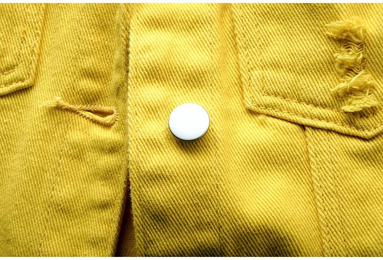 Ropa de mujer Chaleco vaquero multicolor Chaqueta corta ajustada sin mangas para mujer Cárdigan superior roto_voghion.com