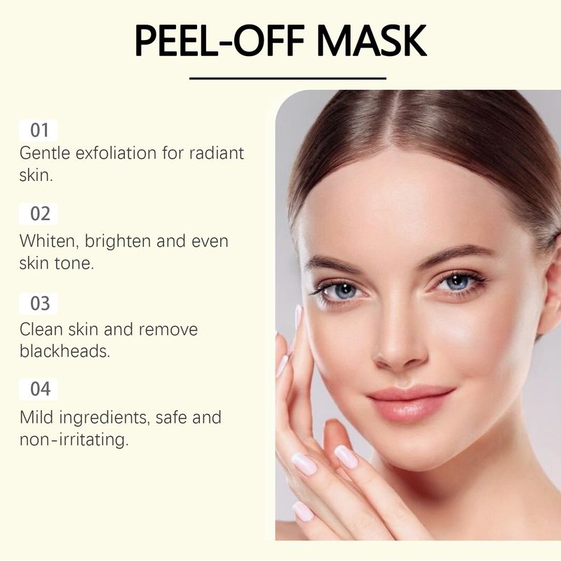 OUHOE Exfoliating Peel Mask Facial Cleansing Blackhead Gentle Non-Tight Moisturizing Peel Mask_voghion.com