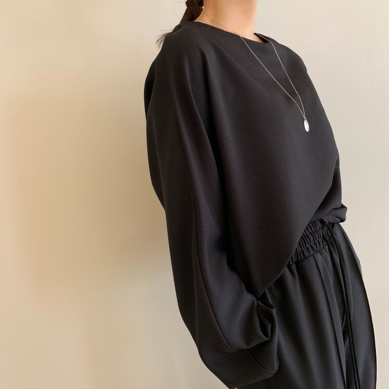 Damenbekleidung Frühfrühling Lazy Loose Sweater Hohe Taille Cover Meat Lässiger Hosenanzug mit weitem Bein für Damen_voghion.com