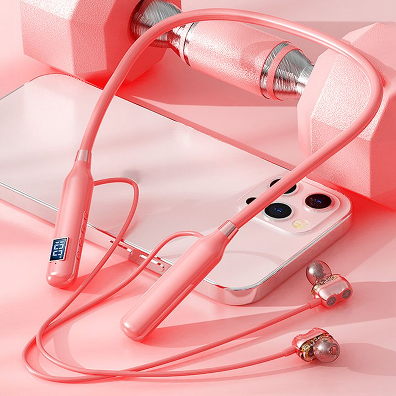 Hoogwaardige digitale ruisonderdrukking oortelefoon LED Intelligent Fidelity draadloze Bluetooth nekband stereo oordopjes voor_voghion.com
