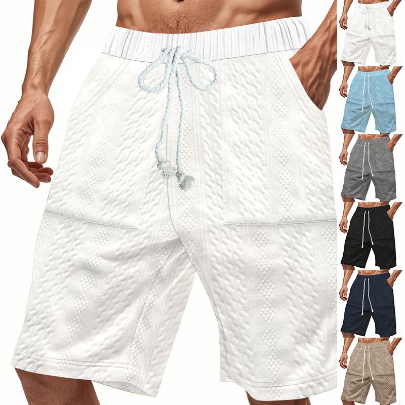 Amerikanischen Sommer herren Gestrickte Jacquard Trend High Street Casual Lose Kurzarm_voghion.com